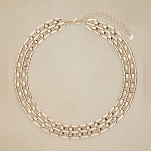 NWOT Banana Republic Watch Chain Collar Necklace One Size In Gold